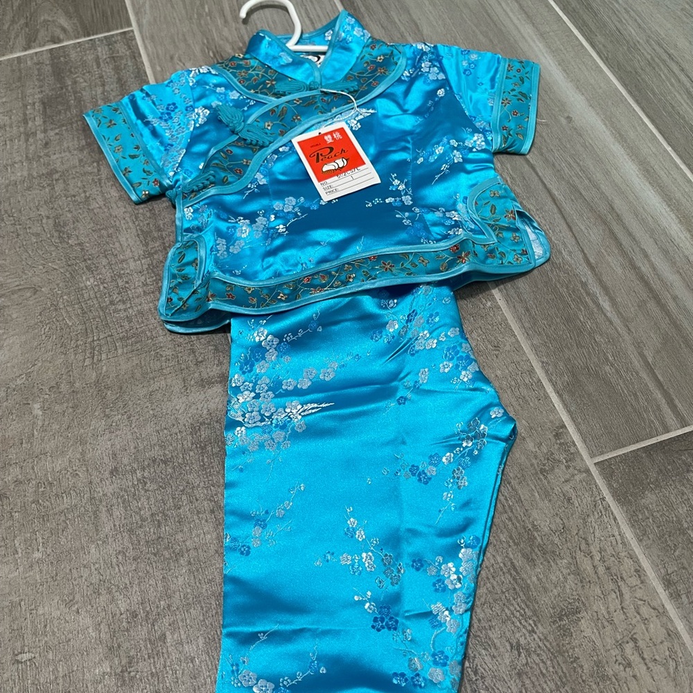 Kimono inspired infant outfit